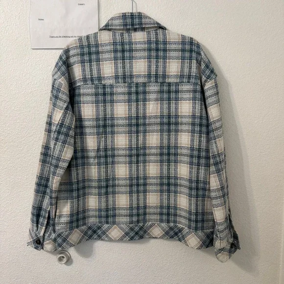 Boston Traders‎ Plaid Shirt Jacket Womens Medium Button Up Flannel Coat Casual - Picture 5 of 5